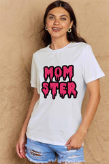 Camiseta de algodón con estampado MOM STER