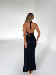 Angelita Sexy Halter Maxi Dress