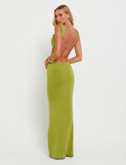 Ausha Elegance Sleeveless Backless Maxi Dress