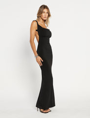 Ausha Elegance Sleeveless Backless Maxi Dress