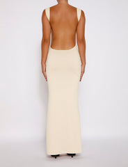 Ausha Elegance Sleeveless Backless Maxi Dress