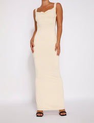 Ausha Elegance Sleeveless Backless Maxi Dress