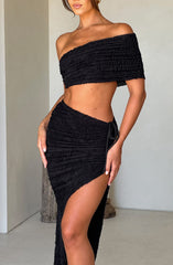 Enya One-Handed Sleeve Crop Top & Maxi Skirt Set