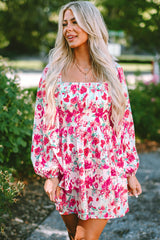 Paula Floral Square Neck Layered Dress