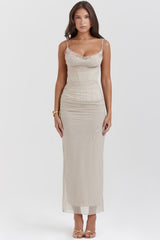 Giada Sexy Halter Spaghetti Elegant Maxi Dress