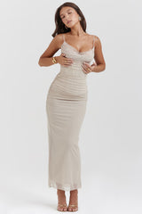 Giada Sexy Halter Spaghetti Elegant Maxi Dress