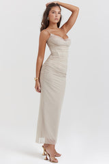 Giada Sexy Halter Spaghetti Elegant Maxi Dress