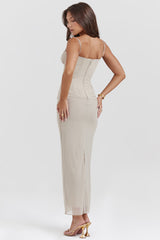 Giada Sexy Halter Spaghetti Elegant Maxi Dress