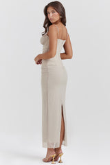 Giada Sexy Halter Spaghetti Elegant Maxi Dress