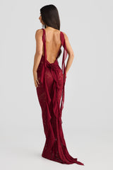 Jewel Sleeveless Backless Camisole Maxi Dress