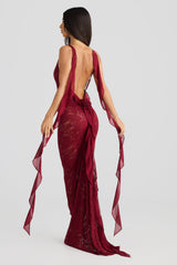 Jewel Sleeveless Backless Camisole Maxi Dress