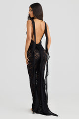 Jewel Sleeveless Backless Camisole Maxi Dress