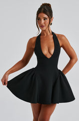 Julane Deep V Neck Backless Sexy Mini Dress