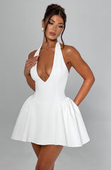 Julane Deep V Neck Backless Sexy Mini Dress