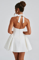 Julane Deep V Neck Backless Sexy Mini Dress