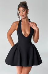 Julane Deep V Neck Backless Sexy Mini Dress