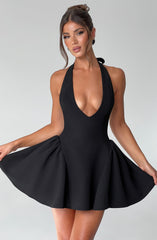 Julane Deep V Neck Backless Sexy Mini Dress