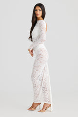 Lois See Through Lace Sexy Maxi Dress