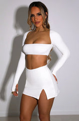 Lora Full Sleeve Crop Top & Mini Skirt Matching Set