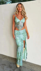 Marianela Corset Crop Top & Maxi Skirt Set