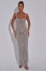 Martha Sexy Sequined Hollow Out Maxi Dress