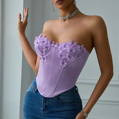 Janis Satin Butterfly Corset Top