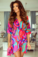 Berkley Printed Ruffled Mini Dress