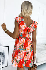 Joelle Ruffled V-Neck Mini Dress