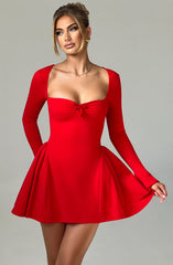 Runa Long Sleeve A-Line Sexy Mini Dress