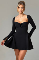 Runa Long Sleeve A-Line Sexy Mini Dress