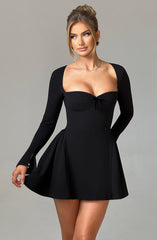 Runa Long Sleeve A-Line Sexy Mini Dress