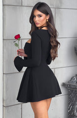 Runa Long Sleeve A-Line Sexy Mini Dress