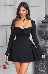 Runa Long Sleeve A-Line Sexy Mini Dress