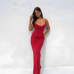 Sharon Elegant Sleeveless Ruffles Maxi Dress