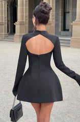 Skylar Long Sleeve Backless Sexy Mini Dress