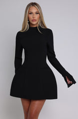 Skylar Long Sleeve Backless Sexy Mini Dress