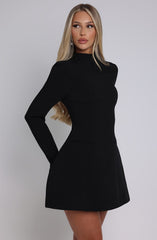 Skylar Long Sleeve Backless Sexy Mini Dress