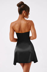 Xenia Strapless Bow Backless Sexy Mini Dress