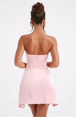 Xenia Strapless Bow Backless Sexy Mini Dress