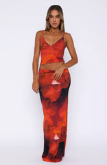 Zoey Elegant V-Neck Crop Top & Maxi Skirt Set