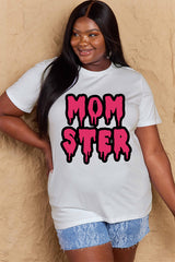 Camiseta de algodón con estampado MOM STER