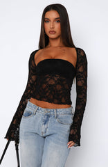 Christa Strapless Long Sleeve Crop Top