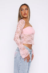 Christa Strapless Long Sleeve Crop Top