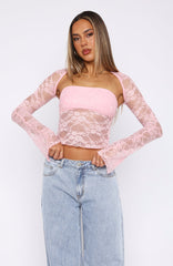 Christa Strapless Long Sleeve Crop Top