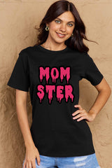 Camiseta de algodón con estampado MOM STER