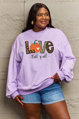 Sudadera con gráfico LOVE FALL Y'ALL