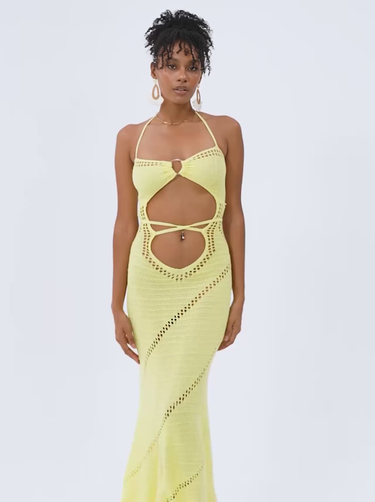 Cassia Hollow Out Bodycon Maxi Dress