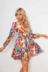 Phoenix Long Sleeve High Waist Floral Dress