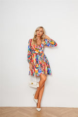 Phoenix Long Sleeve High Waist Floral Dress