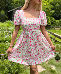 Caroline Summer Western Design Pink Sweet Girlish Dress